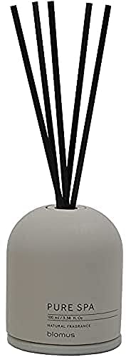 blomus -FRAGA- Raumduft-Set Satellite, hochwertiger Raumduft, trendige Beton-Optik, langanhaltender Duft ROYAL LEATHER, Raumdiffuser Duftstäbchen (H / B / T: 27,5 x 9 x 9 cm, Farbe: Satellite, 69230)