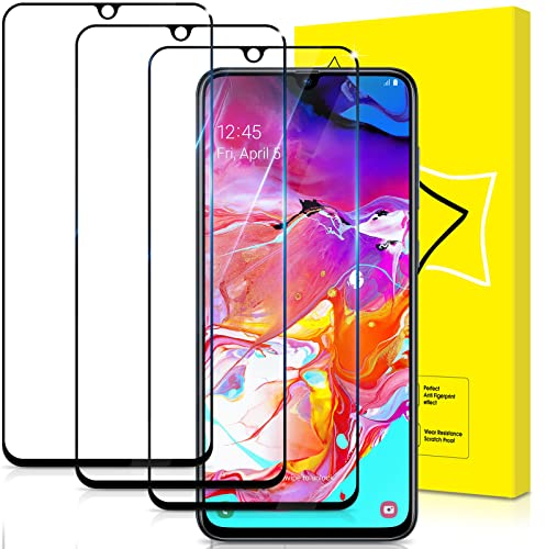 GiiYoon 3 Stück Panzer Schutz Glas für Samsung Galaxy A70, HD Displayschutzfolie, 9H Härte, Anti- Kratzer, Bläschenfrei, Ultrabeständig