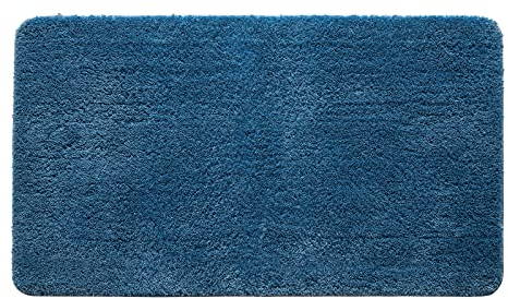 MIULEE Teppich Badematte Badezimmerteppich Bettvorleger rutschfest Badteppich Badvorleger Saugfähige Duschvorleger Waschbar Fussmatte für Wohnzimmer Schlafzimmer Badezimmer 70x120 cm Blau