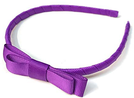Cerchietto per capelli per bambine, classico, realizzato a mano, per scuola, matrimonio, festa di compleanno, regalo di oltre 20 colori (viola cadbury)