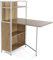 Versa Blumenau Mesa de Comedor con Estantería para Cocina, Terraza, Jardín o Comedor, Encimera Plegable, Medidas (Al x L x An) 120 x 30 x 62 cm, Madera, PVC y Metal, Color Marrón y Blanco