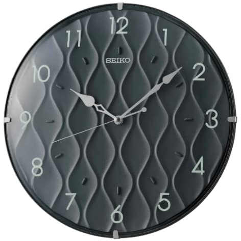 Seiko Black Wall Clock with Black Dial and Case QXA794K