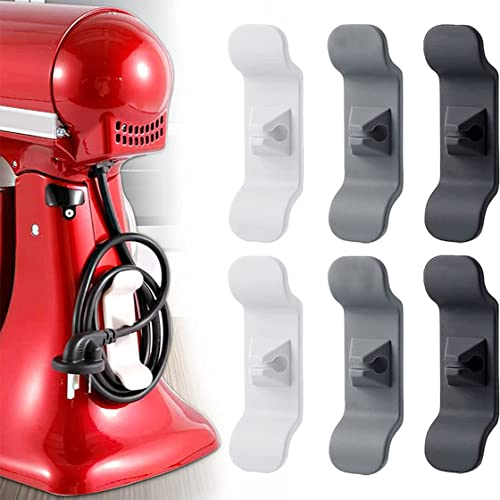 HyzaPhix Cord Organizer for Appliances, 6pcs/18pcs Kitchen Appliance Cord Winder Adhesive Cable Wrapper Holder Tidy Wire Storage Attachment for Mixer, Blender and Air Fryer (6)