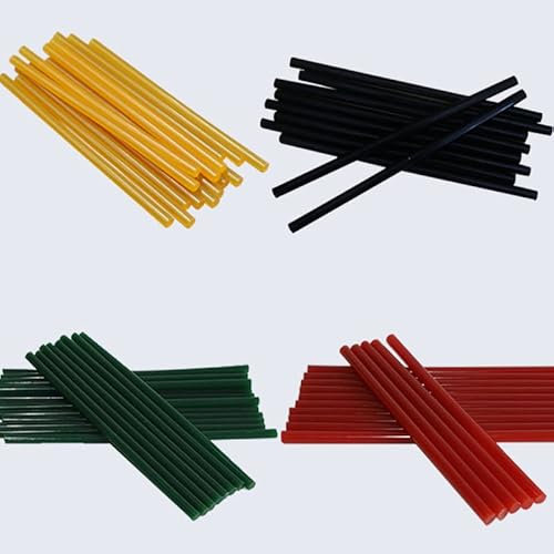 HOOCI 4 Colors 7MM Hot Melt Tape Hot Silicone Gun Glue Stick 11mm DIY Toy Repair Tool Hot Melt Glue Gun Accessories (Color : 7MM-Yellow, Size : 10 Pcs)