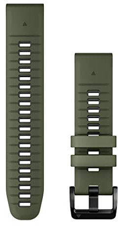 Cinturino Originale Garmin, 22mm, QuickFit, Silicone, Moss & Graphite (stile Garmin epix 2 Pro)