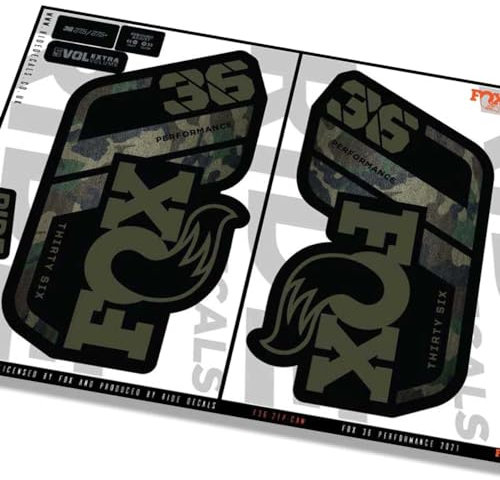 Fox 36 Performance 2021 Autocollants fourche – Camouflage – Licence par Fox Mat