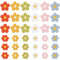 FINGERINSPIRE 60 Stück 12 Stile Gehäkelte Blumen Applikationen Zum Aufnähen Handgefertigte Häkelflicken DIY Applikationen Verzierungen Häkelapplikationen Flicken Für Kleider Kleidung Jacken Taschen