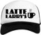 Vintage Curb Your Latte Larry's Weiß Schwarz Unisex Kinder Baseball Cap Kids White Black
