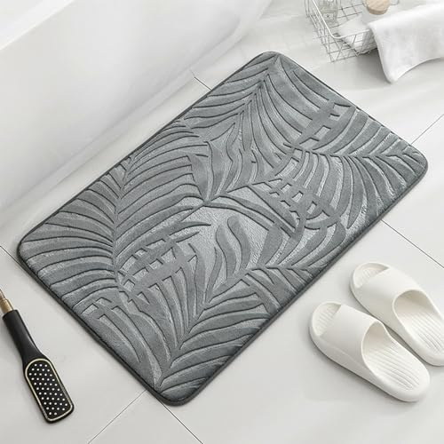 LY4U Memory Foam Badematte rutschfest, Weiche und Bequeme Badematte, Maschinenwaschbare Super Saugfähige Badematten, 40x60 cm