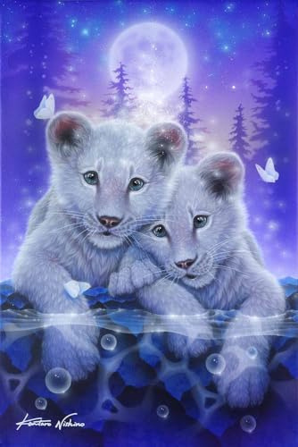CRYSTAL ART Diamant-Stickerei, komplettes Set – Tiger – Diamantmalerei für Kinder und Erwachsene – Zahlentafel, manuelle Aktivität und kreative Freizeit – Kreation mit Metallrahmen 21 x 25 cm
