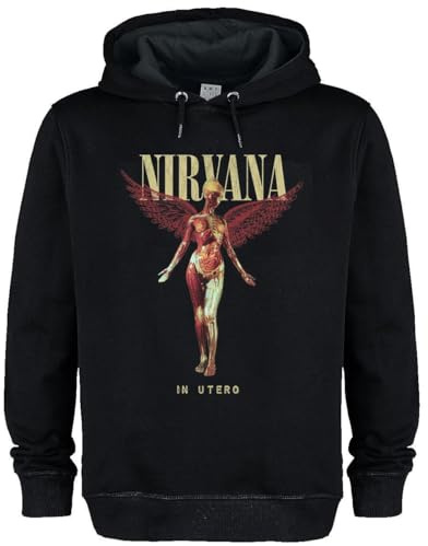 Amplified Schwerer Kapuzenpullover - Nirvana In Utero, Schwarz, XL