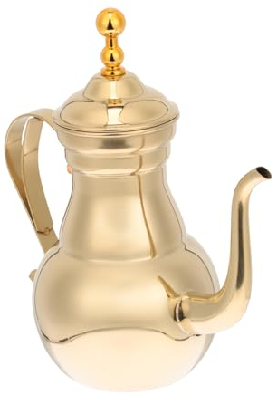 Ciieeo Cafetera Corte Árabe 1,1 l Acero Inoxidable Tetera De Café Filtro Para Restaurante Uso Doméstico Vertido Preciso Color Dorado