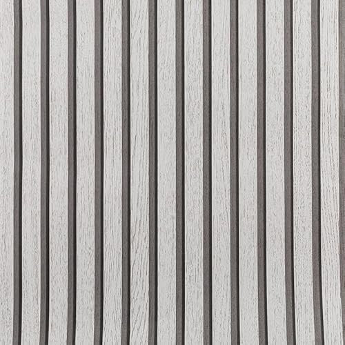 Snewvie Grey Oak Wood Slats Wallpaper Natural Wooden Slats Panelled Wallpaper 1 Roll Wooden Slat Wallpaper Wood Effect Modern Feature Wall for Livingroom,9.5 * 0.53M