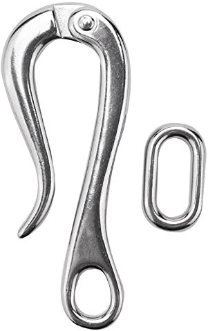 Qiaohome Pelikan-Haken und Öse mit Schnellentriegelung, 100 mm, Edelstahl 316 Marine Boot Hardware