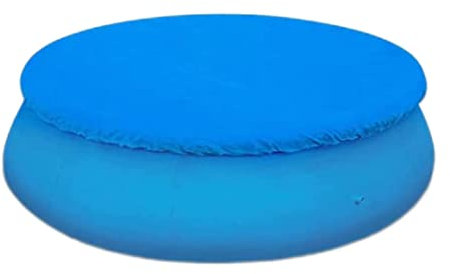 Round Swimming Pool Cover 10ft Solar Pool Cover for Easy Set Up Anti-Dust Rainproof Hot Tub Cover Pool Above Cloth Easy Set Swimming Pool Cover