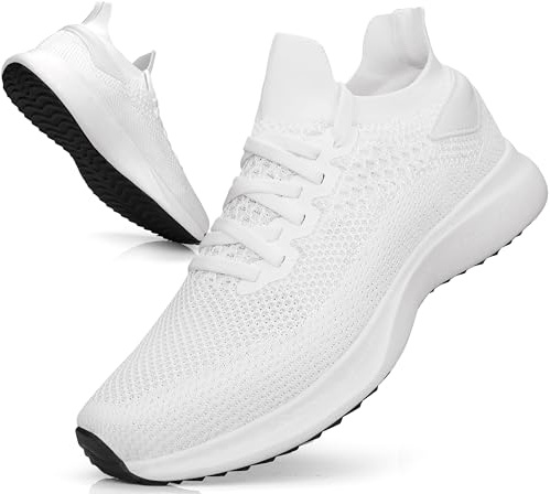 Giniros Scarpe Uomo Mesh Ginnastica Corsa Camminata Casual Fitness Jogging | Slip-on, Morbido, Leggero, Mesh Traspirante, EVA Antiscivolo e Ammortizzante, per Sport, Outdoor, Tennis, Lavoro e Quotidiano