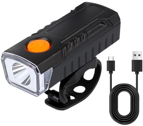 Luce anteriore per bici impermeabile - Luce anteriore per bici ricaricabile | Faro da ciclismo facile da installare Modalità di illuminazione multiple Visibilità migliorata per la bicicletta notturna