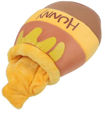 Asixxsix Honigtopf-Katzenbett, halb geschlossenes Katzenbett Höhle Plüsch Warmer Katzenschlafsack bequemes Honigtopf-Katzenbett, Winter-Haustierbett für kleine Katzen und Rassen