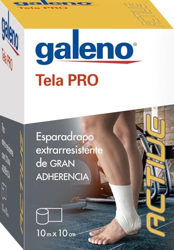 Esparadrapo Tela PRO Blanco 10 m x 10 cm | Extra Resistente y Alta Adherencia | Inmovilización y Fijación Segura | Vendaje Funcional y Deportivo