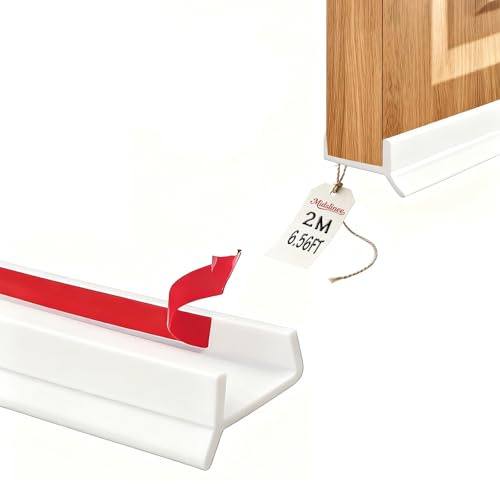 Midslinee 2M Blanc Joint Plinthe Cuisine Profil D’étanchéité | pour Bois de 15 mm 16 mm 17 mm Protection Plinthe, Joint Plinthe Cuisine Profil D’étanchéité