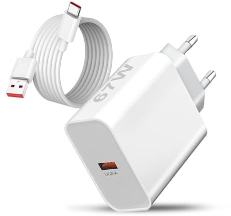 67W Chargeur Rapide pour Xiaomi 15 14T 13T Redmi Note 15 Pro 14 13 12 11 10 | USB C Prise Turbo Chargeur et Câble pour Xiaomi 15 Ultra/15 Pro/12T 11T,Redmi 15C 14C 13C 12C Poco X7 X6 X5 F7 F6 M7 M6 M5