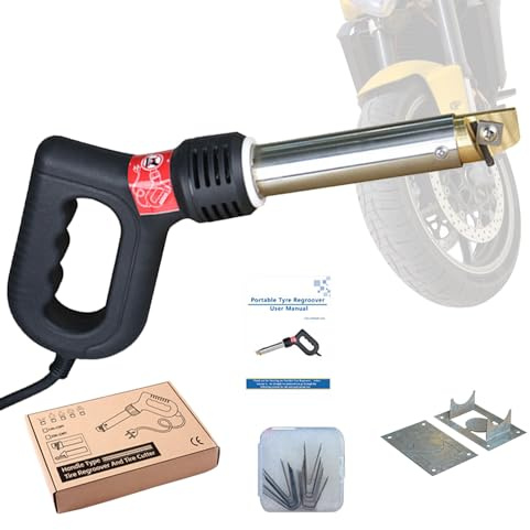 VNATWGOO Raineuse De Pneus De Moto Portable, Machine à Rainurer Les Pneus Professionnelle Portable De 300 W pour Pneus De Camionnettes