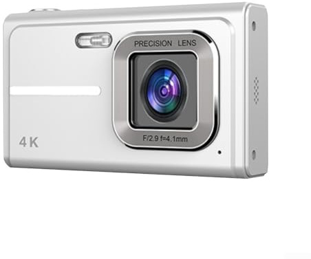 Appareil photo numérique CCD Point-a-ND-Shoot Autofocus avec transfert mobile pour étudiants Photographie Vlogging Retro (Argent)