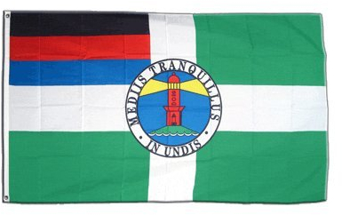 Flaggenfritze Fahne/Flagge Deutschland Stadt Borkum + gratis Sticker
