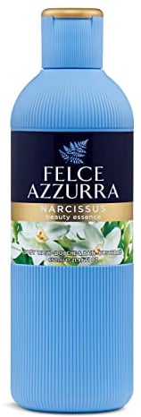 Felce Azzurra - Bagnoschiuma Profumato Narciso, Bagno Schiuma Detergente Delicato Idratante per Pelle Morbida, Note Dolci Agrumate di Arance e Vaniglia, Bagnodoccia Dermatologicamente Testato, 650 ml