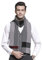 RIONA Herren Winter-Kaschmir-Gefühl Australian Wool Weicher Warmer Strickschal einheitsgröße 8107_Schwarz grau