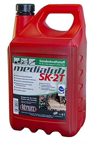 KETTLITZ-Medialub SK-2T Alkylatbenzin/Sonderkraftstoff für 2 Takt, KWF Geprüft 5 Liter