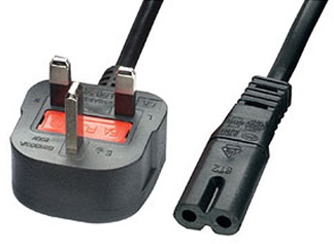 Loops 20x 2m UK Mains Plug to C7 Figure 8 Cable | 240V Power Transformer Charger Lead | BULK BUY | Laptop PC Computer Wire | 3 Pin 3 Amp Fuse