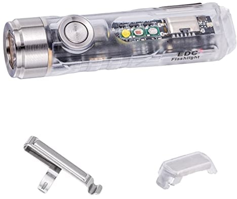 RovyVon Aurora A8 G4 Keychain Flashlight USB C Rechargeable, 5000K, High CRI, 420 Lumens EDC Flashlights Mini Size with Multifunctional Sidelight, Best for Gift/Emergencies/Camping(365nm+Red+White)