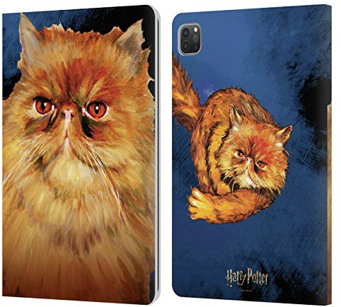 Head Case Designs Licenciado Oficialmente Harry Potter Crookshanks Prisionero de Azkaban II Carcasa de Cuero Tipo Libro Compatible con Apple iPad Pro 11 2020/2021 / 2022