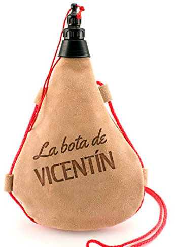 Planetacase - Bota de Vino Personalizada con Nombre - Piel de Serraje y Látex - Capacidad 1 Litro - Perfecto para Regalo Personalziado - Incluye Boquilla y Tapón de Seguridad, La Bota De…