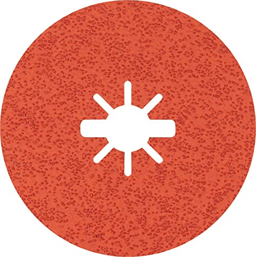 Bosch 5x EXPERT R782 Prisma Ceramic X-LOCK Fibre Discs (for Steel, Stainless steel sheets, Ø 115 mm, Grit 36, Professional Accessory Small Angle Grinder)