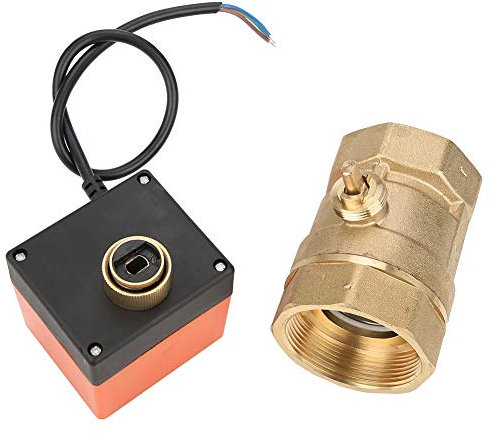 Langlebiger Kugelhahn, AC 220V G2 DN50 2-Wege 3-Leiter 2-Punkt-Steuerung Messing elektrisch motorisierter Kugelhahn für die bequeme Verwendung zu Hause oder im Hotel