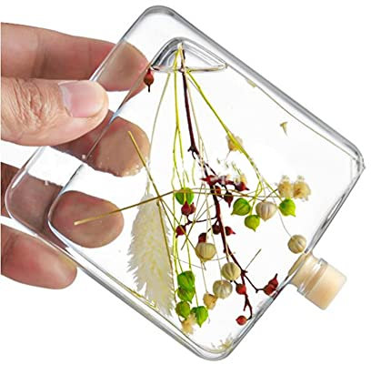 100ML/3.3OZ Clear Glass Diffuser Bottles Square Empty Essential Oils Refill Replacement Scent Fragrance Reed Diffuser Jars DIY Perfume with Dry Flower Home Decor Wedding Favors Gifts