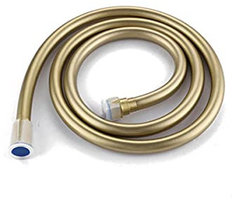 Nuovo Tubo doccia per bagno Tubo flessibile per doccia a mano in PVC ad alta pressione Tubo flessibile GI/2 Interfaccia universale Dispositivo anti avvolgimento-Oro, GERMANIA, 150 cm