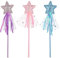 ASTER 3 Stück Feenstab für Kinder Zauberstab Fee Sternstab Glitzer Prinzessin Stern Zauberstäbe für Mädchen für Weihnachten, Kostüm, Requisiten, Geburtstagsfeiern, Zubehör, Cosplay Dekoration