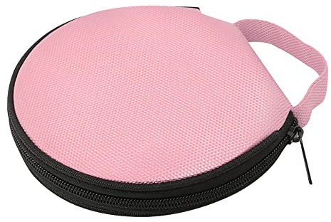 Nieniu(R) Portable CD DVD Case, 20-pc Capacity Oxford Cloth CD Storage Bag - Round Holder with Zipper for Home and Car - Pink