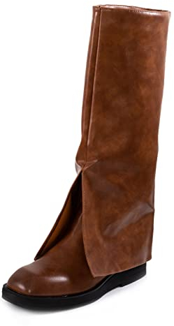 Toocool Stivali Donna Alti Stivaletti Imbottiti Ginocchio Scarpe Invernali D7902 [38,Camel]