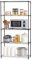 Iris Ohyama, Schwerlastregal, Metallregal, Metallregal mit 5 Ebenen, Ineinanderschiebbar, Höhenverstellbar, Küche, Garage, Büro - Metal Rack MR-MT5 - Schwarz