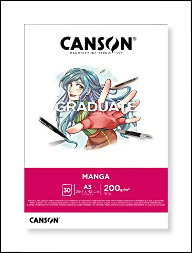 Canson Graduate Manga Bloc Encolado A3 30 hojas Liso 200g