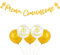 Annhao 10 PCS Prima Comunione Festone Ghirlanda Striscione di Carta Oro Addobbi Palloncino Banner con Santo Graal Decorativo per Cresima Battesimo (Oro)