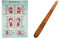 Wooden Massage toolsets for Professionals with Reflexology Charts Foot Hand Massage Wooden Massage Sticks (Set A)