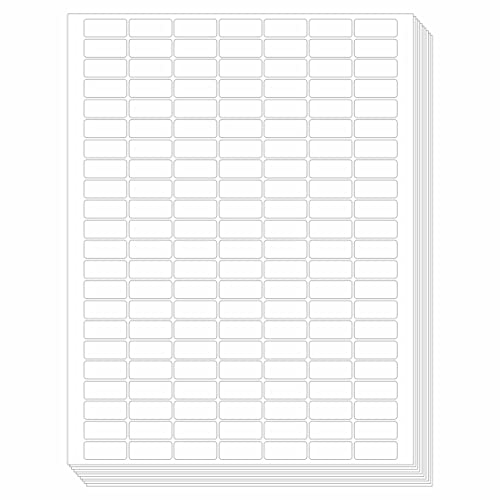 1540 Étiquettes rectangulaires blanches, étiquettes de code blanches, autocollants résistants à l'eau/huile/déchirures, amovibles sans résidus pour les bacs, les contenants de cuisine (2.5cm x 1cm)