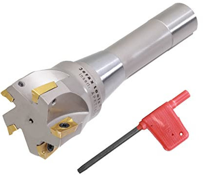 Jerax tools R8 Indexable 2 End Mill, Carbide Insert 90° Milling Cutter