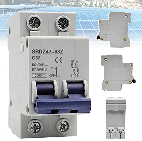 DC Leitungsschutzschalter Mini, 2P 1000V Leitungsschutzschalter 32A, DZ47-63Z PV Anlage DC Trennschalter, Sicherungsautomat