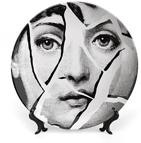 Lina Cavalieri - Piatto decorativo Fornase per il trucco del viso, decorazione da appendere alla parete, con staffa e speciale gancio a molla, stile - 89,2 cm